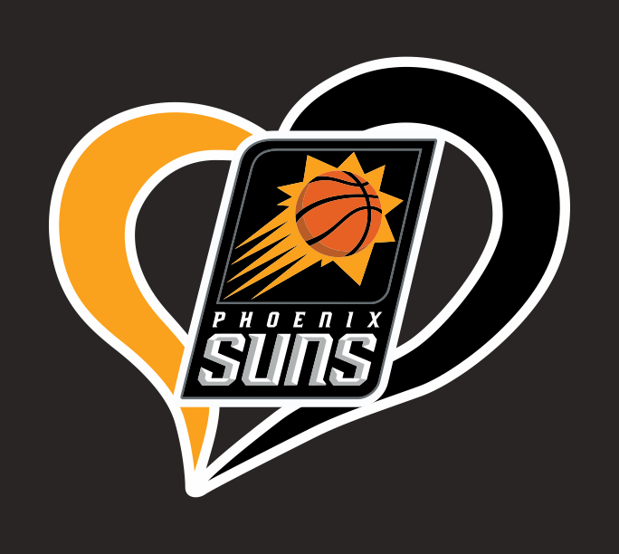 Phoenix Suns Heart Logo iron on paper